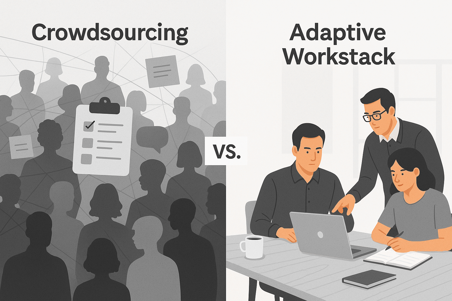 Crowdsourcing vs Adaptive Workstack: Real-World Project Results